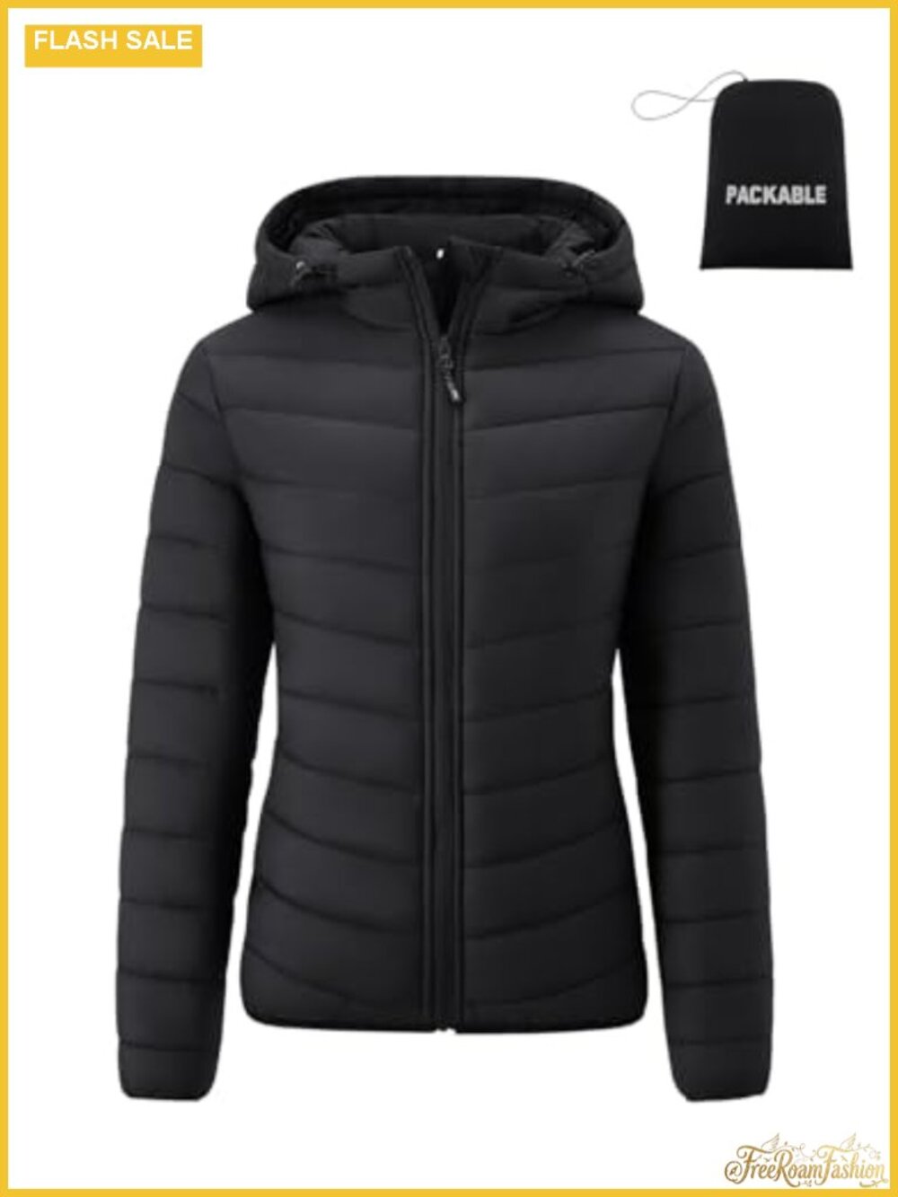 Packable Lightweight Hooded Quilted Puffer Jacket Winter Outdoor